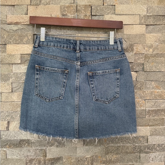 TopShop Moto Denim Mini Skirt 4 - Picture 3 of 5